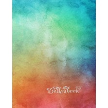 Kazan Hobi Sketchbook: Water Colour Pattern Affect Background, Large 8.5" x 11", 110 Pages, Perfect For Everyone, Crayons, Pencils, Drawing And Sketching