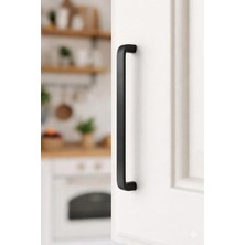 Kazan Hobi 5'li Alüminyum Dolap & Çekmece Kulp – Mat Siyah – 5’li Set – Modern Mobilya Kulpu