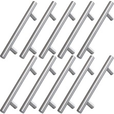 Kazan Hobi Pürüzsüz 96 mm Inox Metal 10 Adet Mobilya Mutfak Çekmece Dolap Dolabı Kapak Kulbu Kulpu Kulpları