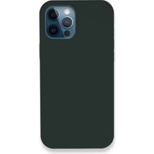 Uravas Store Iphone 12 Pro Kılıf Lansman Legant Silikon - Koyu Yeşil