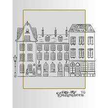 Kazan Hobi Sketchbook: City Street Scene, Large 8.5" x 11", 110 Pages, Perfect For Everyone, Crayons, Pencils, Drawing And Sketching