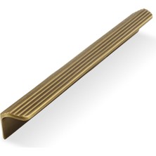 Kazan Hobi Olifka Çizgili Antik Sarı Çekmece Kulp 416 mm Modern Lüks Mobilya Dolap Çekmece Kulbu Metal