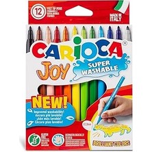 Kazan Hobi Carioca Joy Süper Yıkanabilir Keçeli Boya Kalemi 12'li