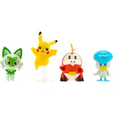 Hazego Pok PKW3402 Pokemon Battle 4'lü Ilk Figür Set