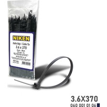 Kazan Hobi Niken Kablo Bağı Siyah 3.6X370 100 Adet Nkn 060 001 01 06