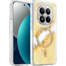 TeknoKapsül Onegif Xiaomi Redmi Note 15 4g Lotus Simli Magsafe Kapak - Gümüş