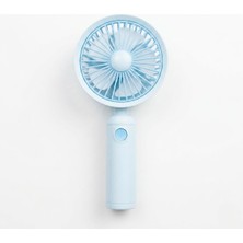 Kazan Hobi Mini-Fan Taşınabilir El Fanı, Masaüstü Standlı, USB Şarjlı, 16 Cm, 3 Kademeli Hız Ayarlı Masaüstü & El Tipi Kompakt Boyut, Mavi