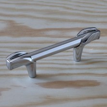 Kazan Hobi BADEM10 Prade 64 mm Krom Metal Kulp Mobilya Çekmece Mutfak Kapak Dolap Kulpları Kulbu Dolabı Kulpu