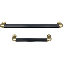 Kazan Hobi System 4682 Çizgili Modern Kulp Gold/siyah Renk 128 mm Çok Renkli