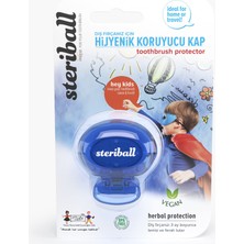 Kazan Hobi Steriball Diş Fırçası Için Vegan Hijyenik Koruyucu Mavi Kap