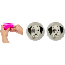 Kazan Hobi Köpekli Cep Sobası,el Isıtıcı,2 Adet Sıcak Su Torbası Pvc 9cm
