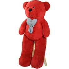 Kazan Hobi Kırmızı Papyonlu Dev Pelüş Ayıcık Yumuşak ve Sevimli Büyük Boy Oyuncak Ayı Sarılmalık Sevgiliye Hediye Ayıcık (130CMKIRMIZI)