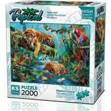 Kazan Hobi Ks Games 2000 Parça Kaplanlar Puzzle