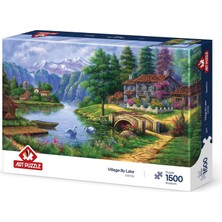 Kazan Hobi Art Puzzle Göl Köy 1500 Parça Puzzle