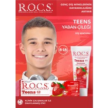 Kazan Hobi R.o.c.s. Teen 8-18 Yaş Yaban Çileği Tadında Diş Macunu 1 Paket(1 x 74 G)