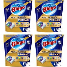 Kazan Hobi Bingo Akıllı Kapsül Pro Max Bulaşık Makinesi Tableti 40'lı x 4 Adet (160 Kapsül)