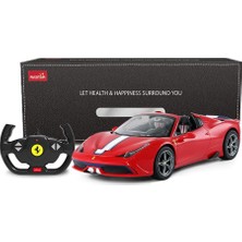 Kazan Hobi Rastar Ferrari Uzaktan Kumandalı Araba, 1: 14 Ferrari 458, Special A, Kırmızı Oyuncak Araba – Cabrio, Otomatik Açma/kapama
