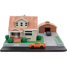 Kazan Hobi Jada Toys Hızlı ve Öfkeli Nano Hollywood Rides Dom Toretto'nun Evini Sergileyen Diorama, Iki Adet 1,65" Döküm Araba, Çocuklar ve Yetişkinler Için Oyuncaklar (33668)