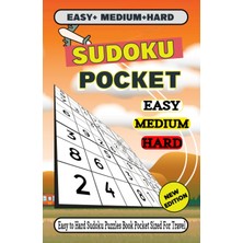 Kazan Hobi 159+ Pocket Sudoku Puzzles From Easy To Hard | Travel-Sized: 2023-2024 Travel Activity Game For Smart Experts And Seniors With Solutions And Solving Techniques. - ( Large Grids )
