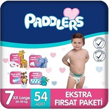 Kazan Hobi Paddlers Bebek Bezi 7 Numara Xx-Large 54 Adet (20-30 Kg) Ekstra Fırsat Paketi