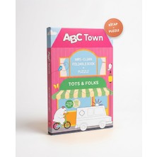 Kazan Hobi Abc Town Yaz Sil Eğitici Kitap ve Alfabe Puzzle Yapboz Seti, 24 Büyük Parça, Okul Öncesi Aktivite, 3+ Yaş, Ingilizce Içerik