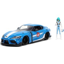 Kazan Hobi Jada, 253255051, Robotech, Die-Cast (Metal), Toyota Supra, Serbest Tekerlek, Açılabilen Parçalar (Kapı, Kaput ve Gövde), Max Sterling Figürü, 1:24, 20 cm