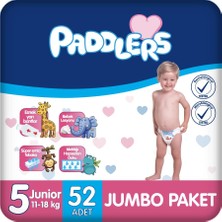 Kazan Hobi Paddlers Bebek Bezi 5 Numara Junior (11-18 Kg) 52 Adet – Jumbo Paket