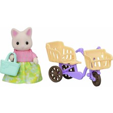 Kazan Hobi Sylvanian Families Epoch Çiçekli Kedi Anne ve Bisiklet, Oyuncak
