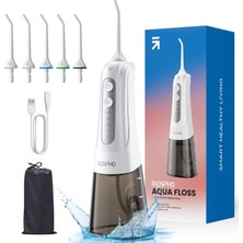 Kazan Hobi Renpho Akülü Diş Duşu, 300ML Taşınabilir Suya Dayanıklı USB Şarj Edilebilir Dental Oral Irrigator, Dıy ile 4 Mod, 5 Jet Uç, Su Diş Seçtikleri Ev Seyahati Için Diş Temizleyici