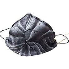 Kazan Hobi House Of Silk % 100 Ipek Mavi Mermer Zincir Detaylı Ağız Maskesi
