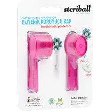 Kazan Hobi Sterıball Şarjlı Pilli Diş Fırçaları Için Hijyenik Diş Fırçası Koruma Kabı-2'li Pembe x 2