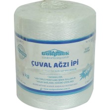 Kazan Hobi Gökpack Çuval Ağzı Ipi Yüzde 100 Fibrilizeli Naylon Ip Beyaz 1000 gr 1 Adet