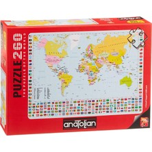 Kazan Hobi Anatolian Puzzle - Dünya Haritası / 260 Parça Puzzle, #3319