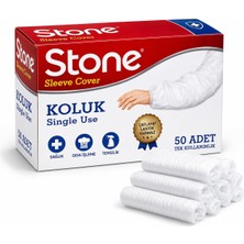 Kazan Hobi Stone Tek Kullanımlık Kolluk – 50 Adet, Lastikli Hijyenik Koruyucu Kolluk, Gıda Üretimi, Temizlik ve Sağlık Için Tek Kullanımlık Sleeve Cover