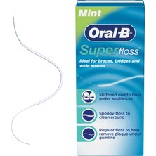 Kazan Hobi Oral-B Super Floss Önceden Kesilmiş Teller Diş Ipi, Nane, 50 Adet