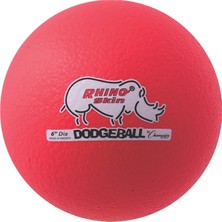 Kazan Hobi (6.3" - Neon Red) - Champion Sports 15CM Rhino Skin & Foam Core Low Bounce Dodgeball Ball - Neon Red