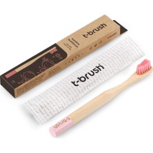 Kazan Hobi Vegan Bambu Çocuk Diş Fırçası - Yumuşak - Mavi -Plastik Içermez (Pembe)