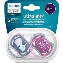 Kazan Hobi Philips Avent Ultra Air Emzik, 18 Ay+, Kız Bebekler Için, 2’li Paket, Ortodontik Silikon, Geniş Hava Delikli, Mikrodalga Sterilize Edilebilir, Bpa Içermez, Taşıma Kutulu, SCF349/22