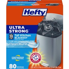 Kazan Hobi Hefty Ultra G L Karartma Mutfak P Torbalar - Temiz Patlama, 13 Galon, 80 Adet