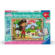 Kazan Hobi Ravensburger, 2X24P Puzzle Gabby's Dollhouse, Çocuk Puzzle