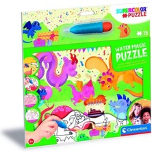 Kazan Hobi Clementoni - 22245-15 Parça Water Magic Frame Puzzle - Baby Dragons