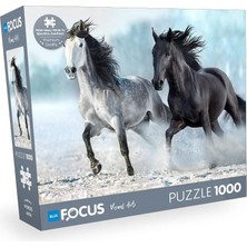 Kazan Hobi Blue Focus 1000 Parça Puzzle - Horses (Atlar)