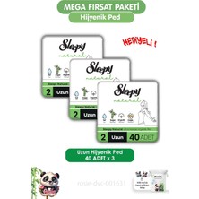 Kazan Hobi Sleepy Natural Ultra Hassas Hijyenik Ped Uzun 120 Adet Ped ve Rosıe
