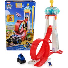 Kazan Hobi Paw Patrol Rescue Wheels - Superloop Tower, Fırlatma Rampalı ve Takla Yollu, Işık ve Ses Efektli, Chase Canavar Kamyon ve Figür Dahil, 3 Yaşından Büyük Çocuklar Için Oyuncak