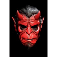 Kazan Hobi Beysüs Halloween Maske Hellboy Kırmızı Boynozlu