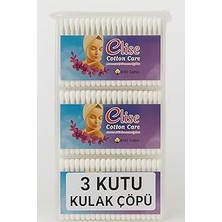 Kazan Hobi Nistabolje 3 Kutu Kulak Çöpü Pamuklu Kulak Temizleme Çubuğu