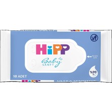 Kazan Hobi Hipp Babysanft Ultra Sensitive Yenidoğan Temizlik ve Bakım Mendilleri (1 * 10)
