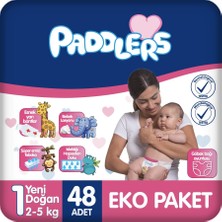 Kazan Hobi Paddlers Yenidoğan Bebek Bezi 1 Numara (2-5 Kg) 48 Adet – Eko Paket