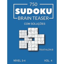 Kazan Hobi 750 Sudoku Brain Teaser Triathlon B Com Soluções Nível 3-4 Vol. 4