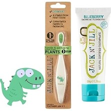 Kazan Hobi Jack N' Jıll Doğal Sertifikalı Bebek/çocuk Diş Seti (Dino Diş Fırçası + Yaban Mersini Diş Macunu 50G)